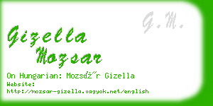gizella mozsar business card